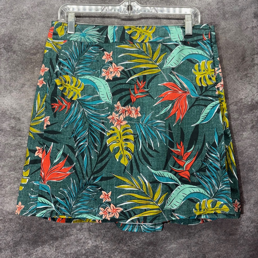 RipSkirt Bali Jungle Tropical Print Hook & Loop Wrap Skirt Size M Length 2